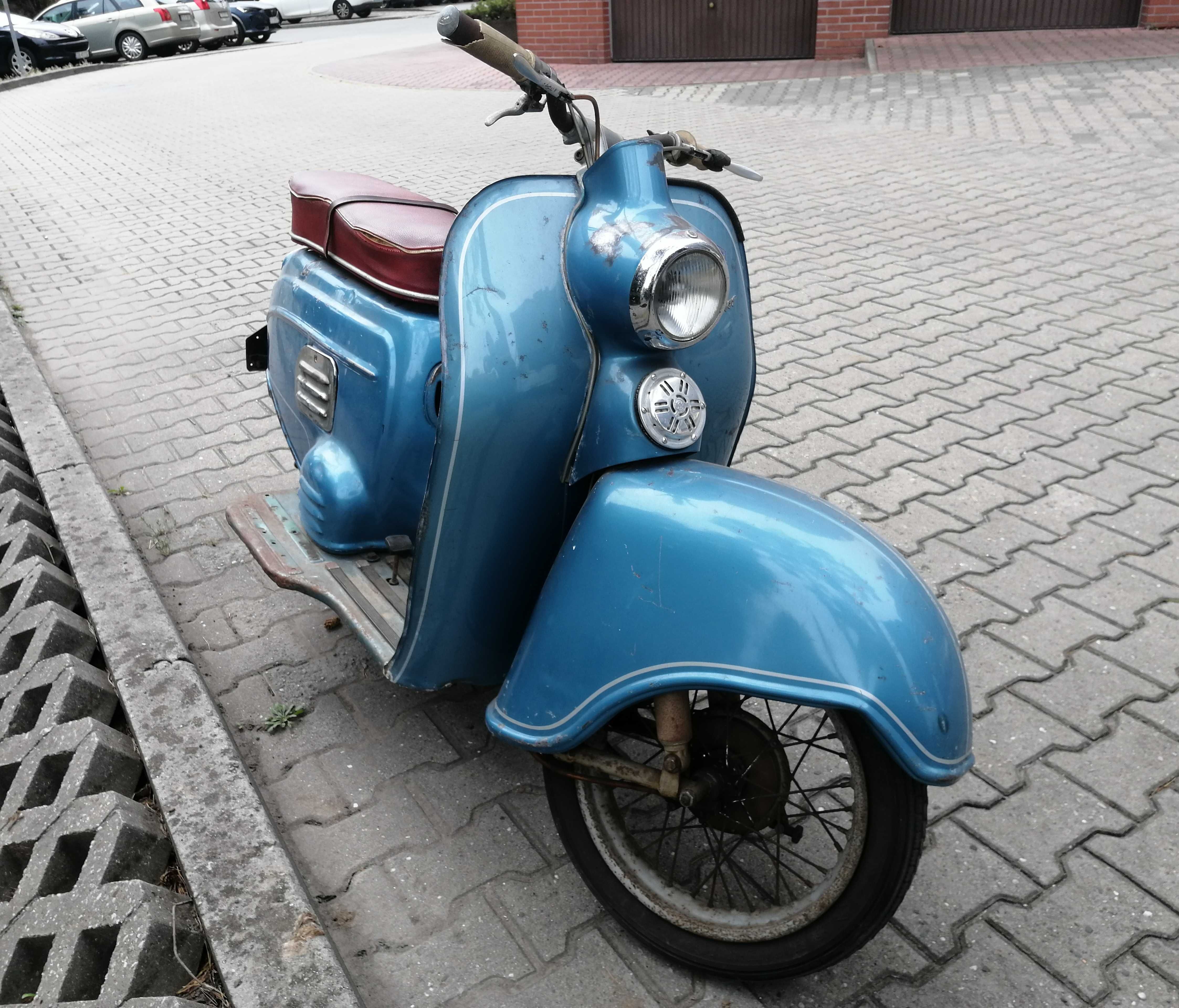1956 Skuter Adler Junior MR100 jak Vespa Lambretta Heinkel Goggo IWL