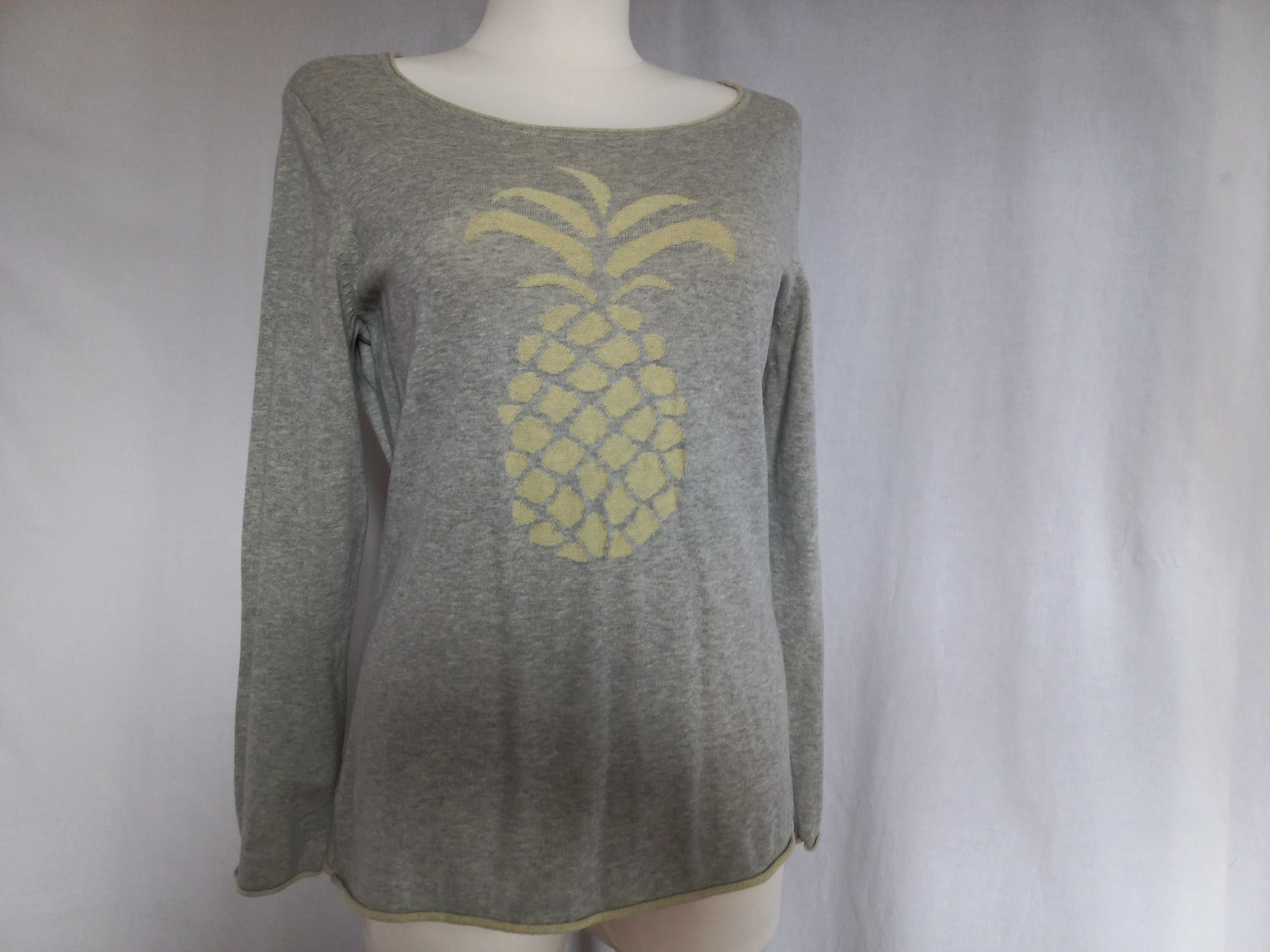 Sweterek szary Damski ananas r. 38 NOWY