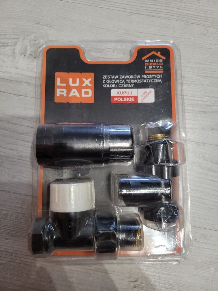 LUX RAD zestaw zaworów prostych z głowicą termostatyczną