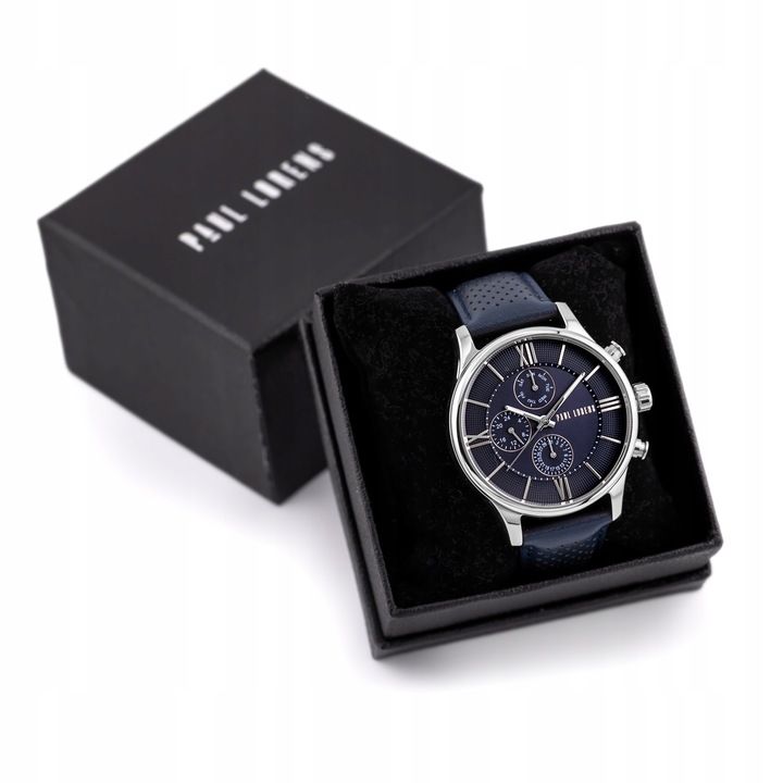 Zegarek Męski Paul Lorens Exclusive +grawer Chronograf Komplet Prezent