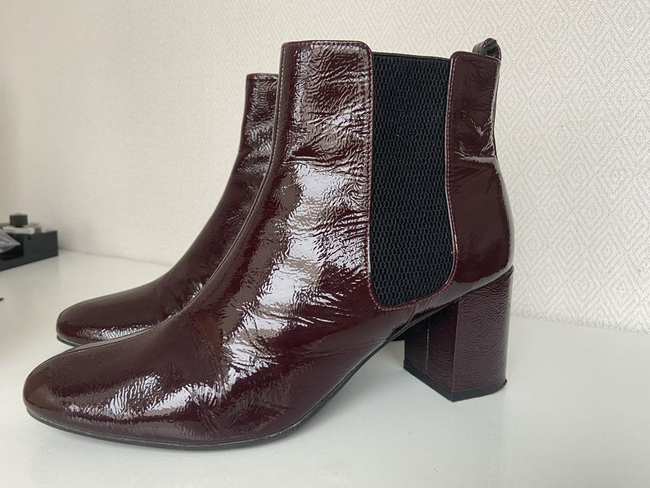 Ботильйони шкіряні M&S collection бордо