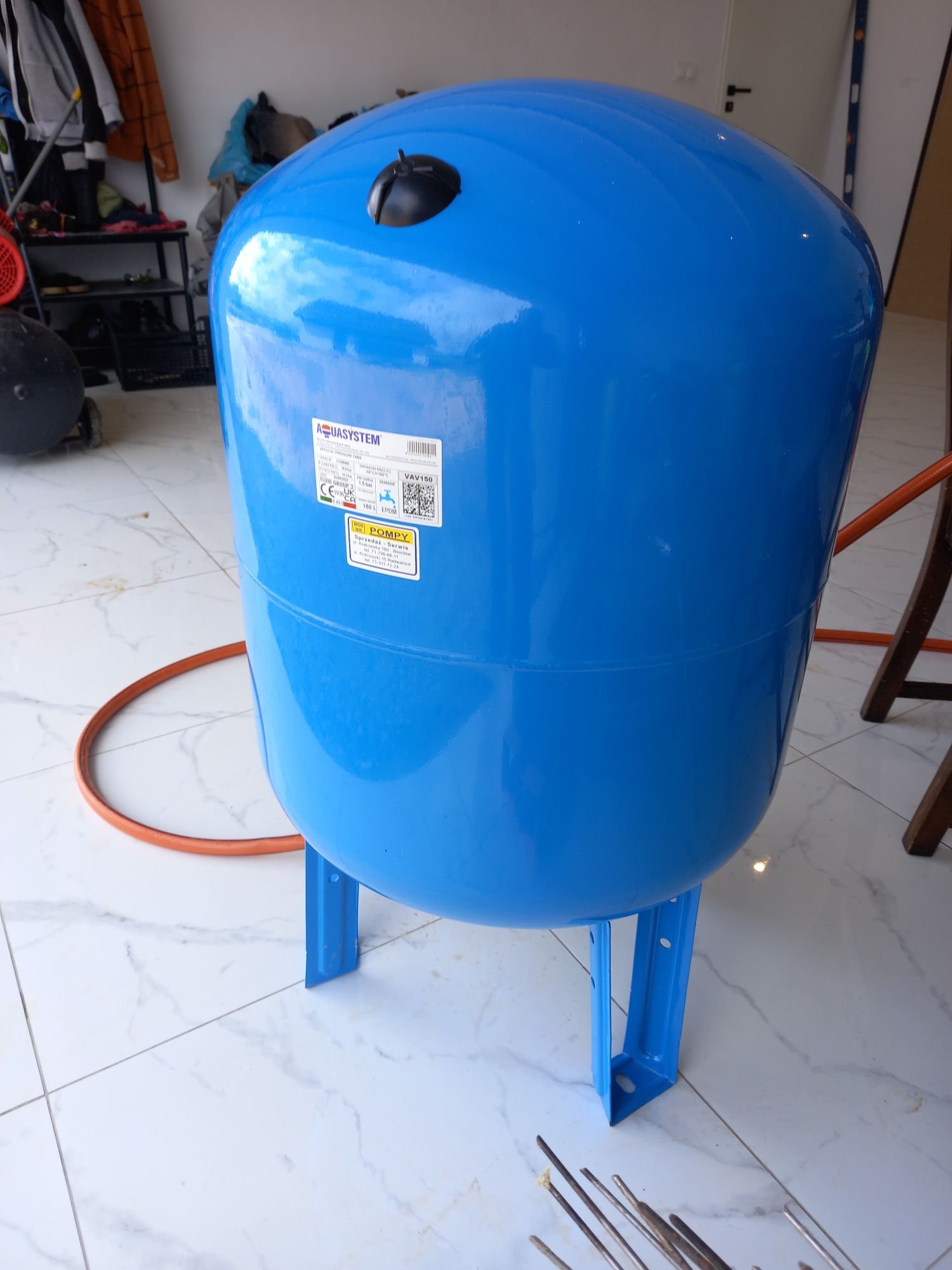 Zestaw Hydrofor przeponowy Aquasystem 150l pionowy Wyłącznik ciśnieni