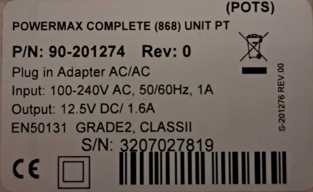 Central de alarme Powermax Complete 868Mhz da Visonic