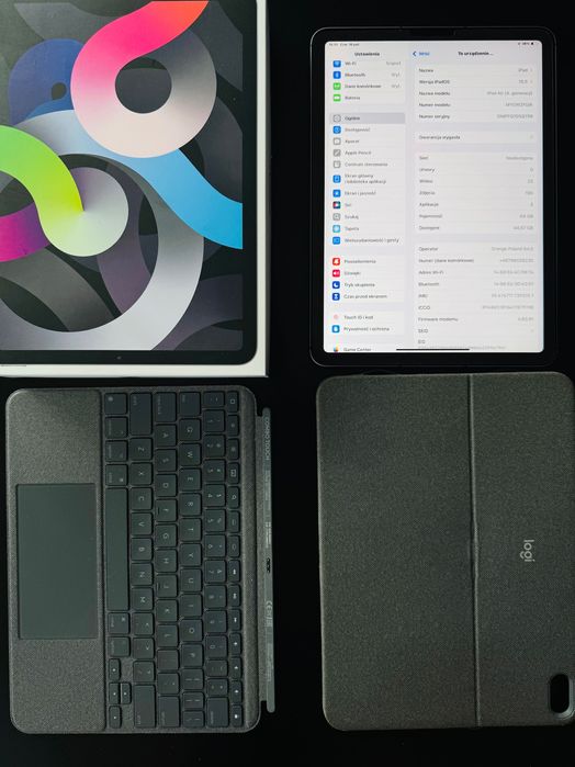 iPad Air 4 gen. 64GB WIFI Cellular plus logitech folio