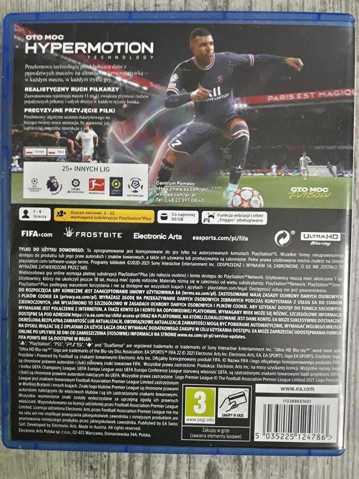 Gra FIFA 22 Polska Wersja PlayStation 5 PS5 Playstation