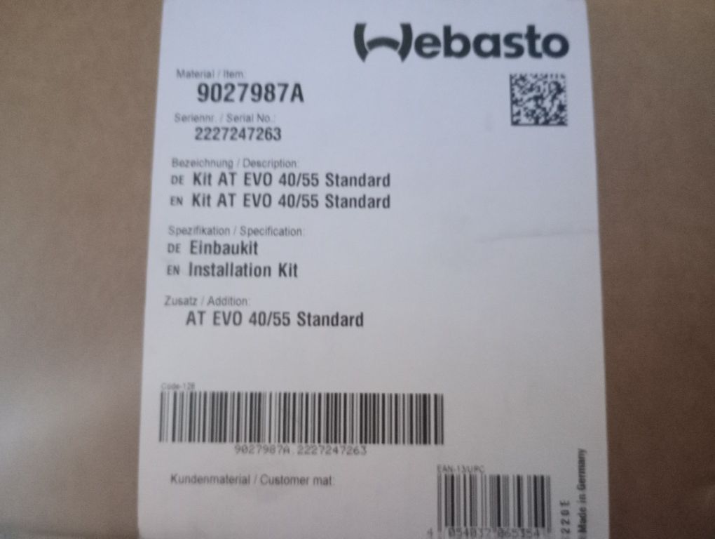 Zestaw montażowy Webasto 40/55