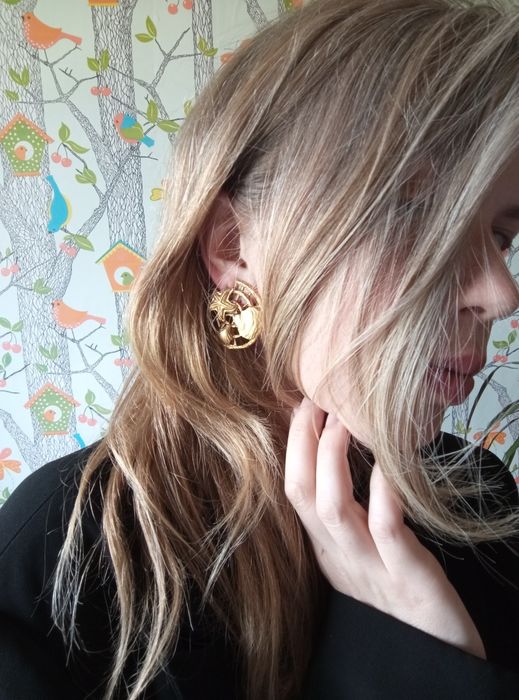 Вінтажні кліпси об'ємні Франція