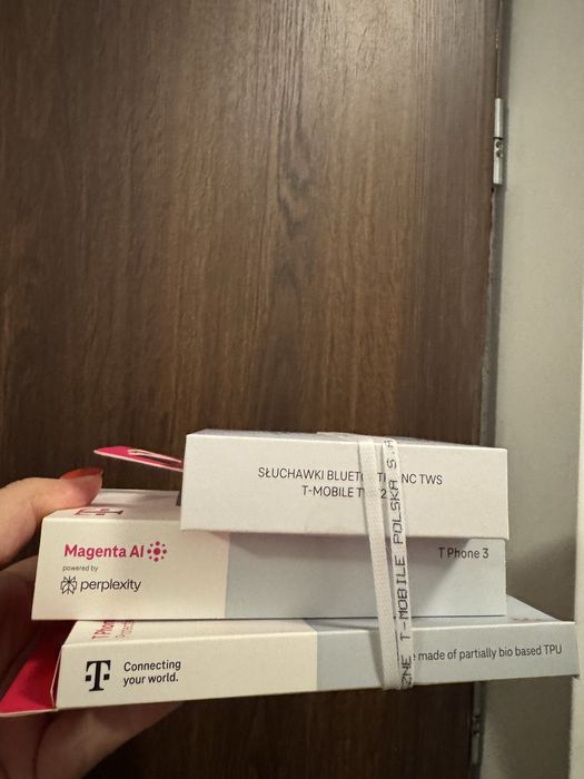 Nowy T Phone 3 5G + słuchawki ANC, etui, zaplombowany, TCL, Google