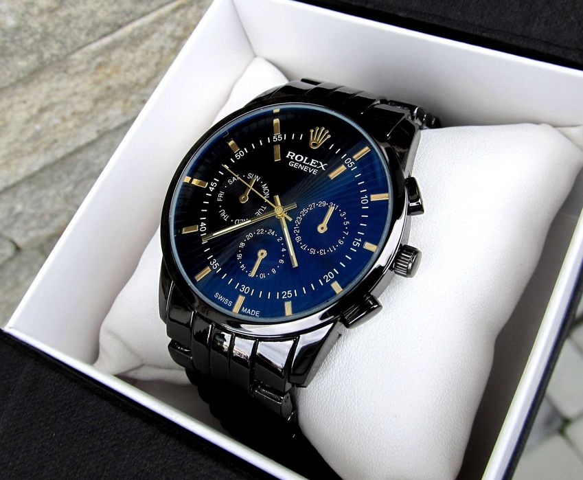 Супермодний кварцевий чоловічий наручний годинник ROLEX 2 кольори