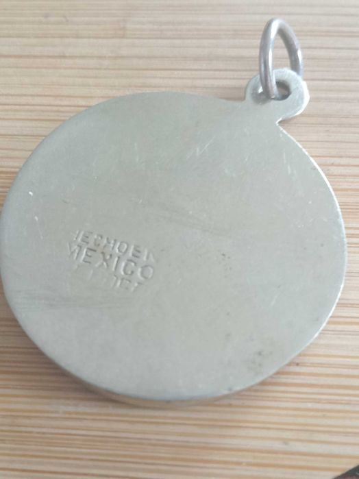 Wisiorek meksykański srebro próby 800, muszla abalon