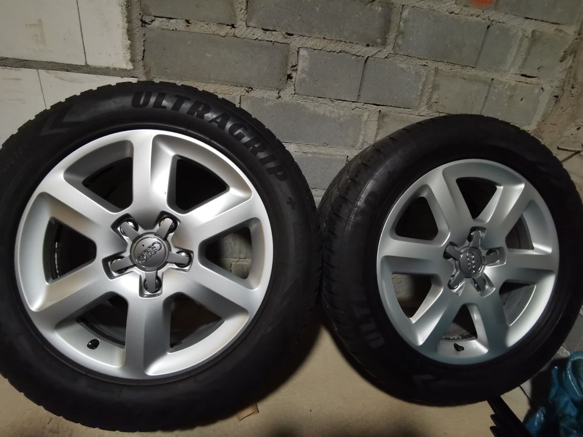 Felgi aluminiowe Audi 18 + opony zimowe Goodyear