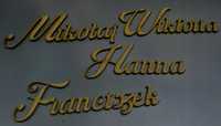 Dowolny Napis Imię wyraz drewniany sklejka 4 cm dekoracja