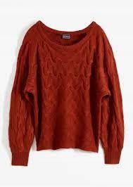 B.P.C sweter brązowy w warkocze r.44/46