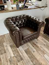 Fotel Chesterfield ekoskóra