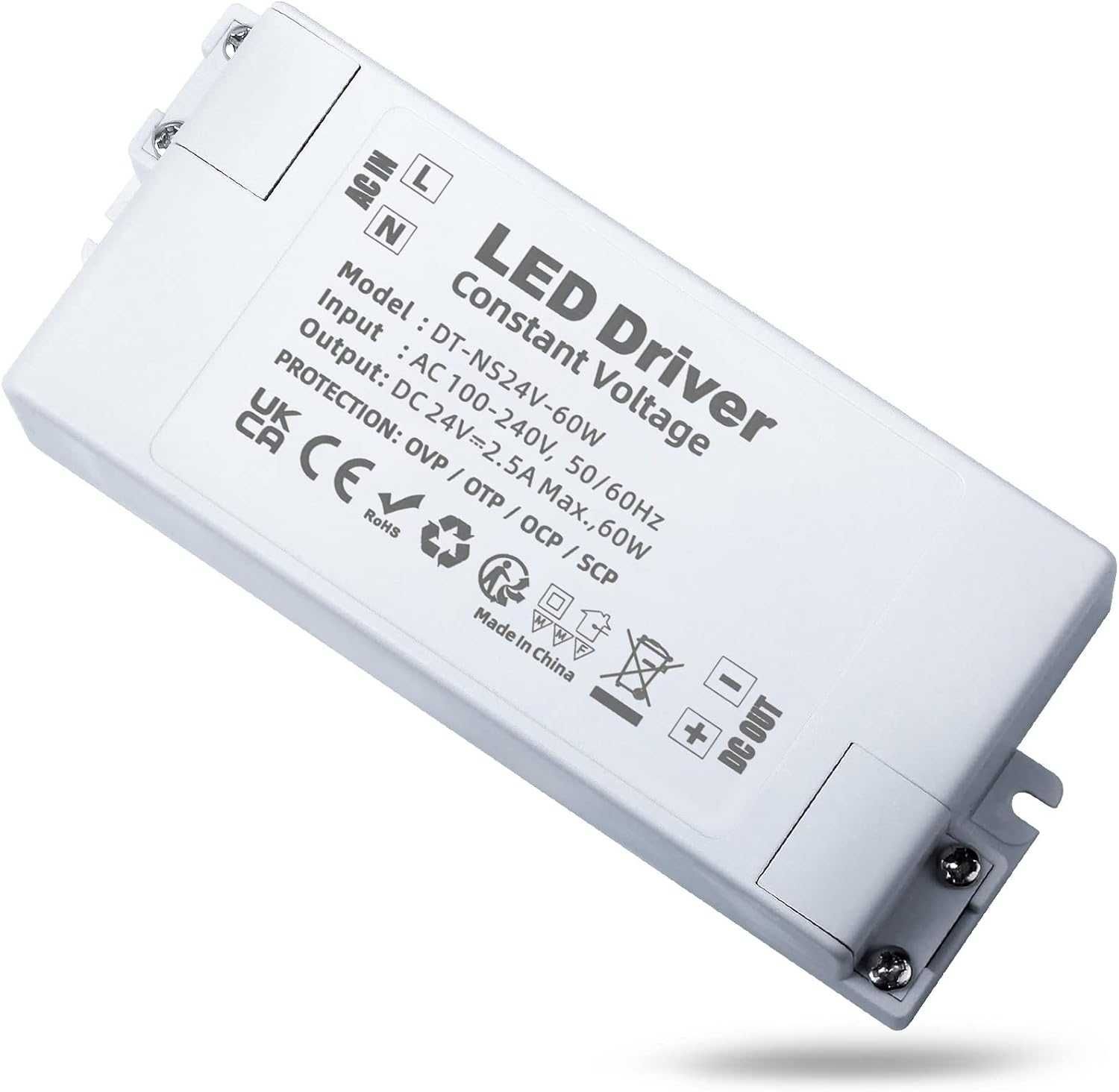 Zasilacz do LED REYLAX 24V 60W 2.5A przetwornik transformator AC DC