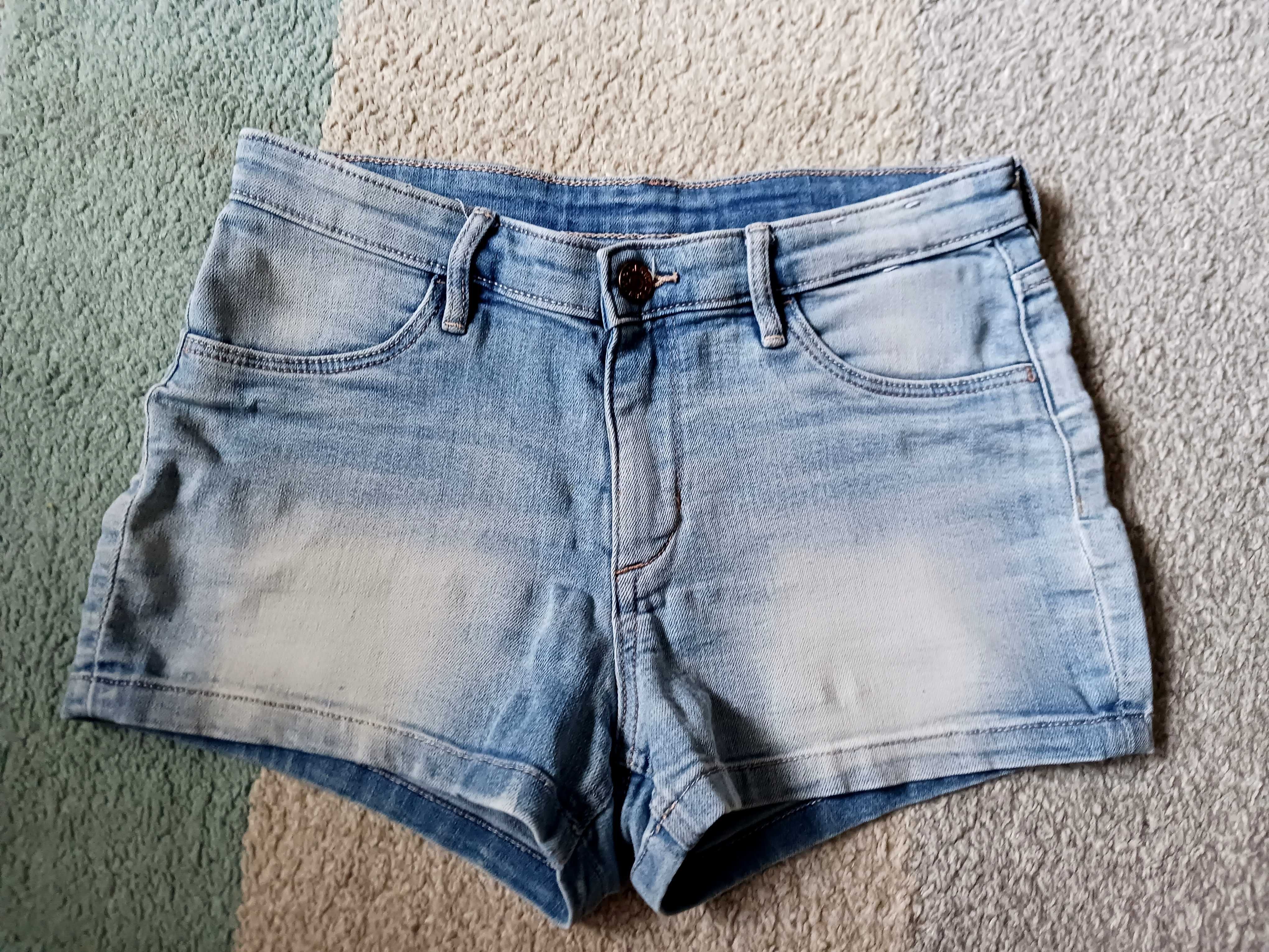 Krótkie spodenki szorty niebieskie dżinsowe 152 Denim