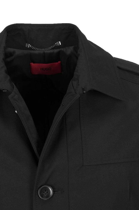 Płaszcz męski HUGO BOSS czarny, ocieplany, rozm. 54 - jak nowy