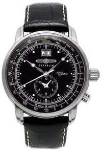 Zegarek męski Zeppelin GMT 7640-2, stan idealny, cały komplet.