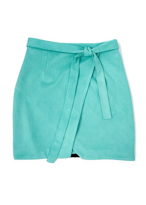 Шикарна спідниця з еко-замші на запах River Island, XS