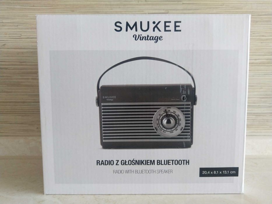 NAJTANIEJ Radio z Głośnikiem BT usb Wbudowana Bateria Vintage Wysyłka