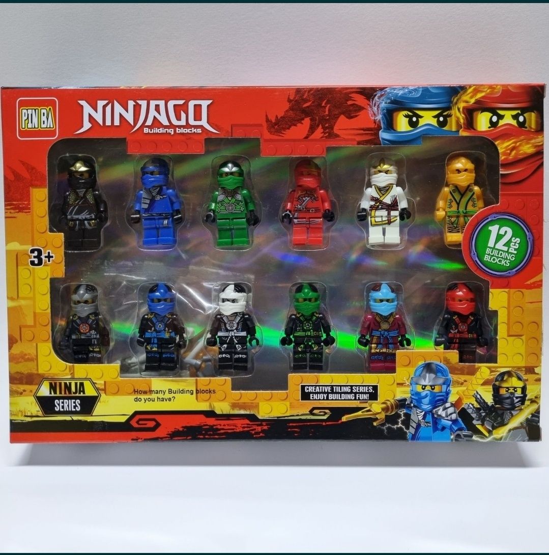 Figurki NINJAGO Klocki 12 sztuk DUŻY ZESTAW wznowienie