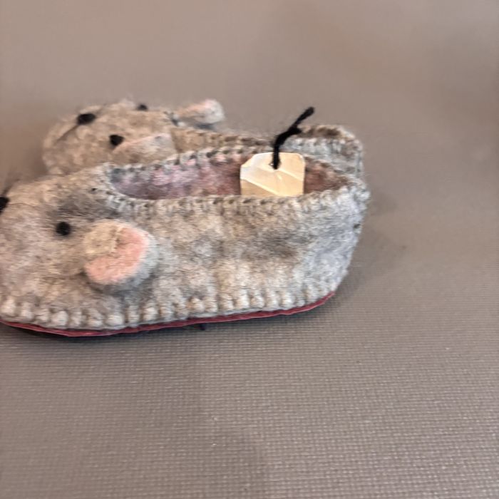 Капці Тапки дитячі ручної роботи натуральна вовна мишка EESTI KÄSITOO