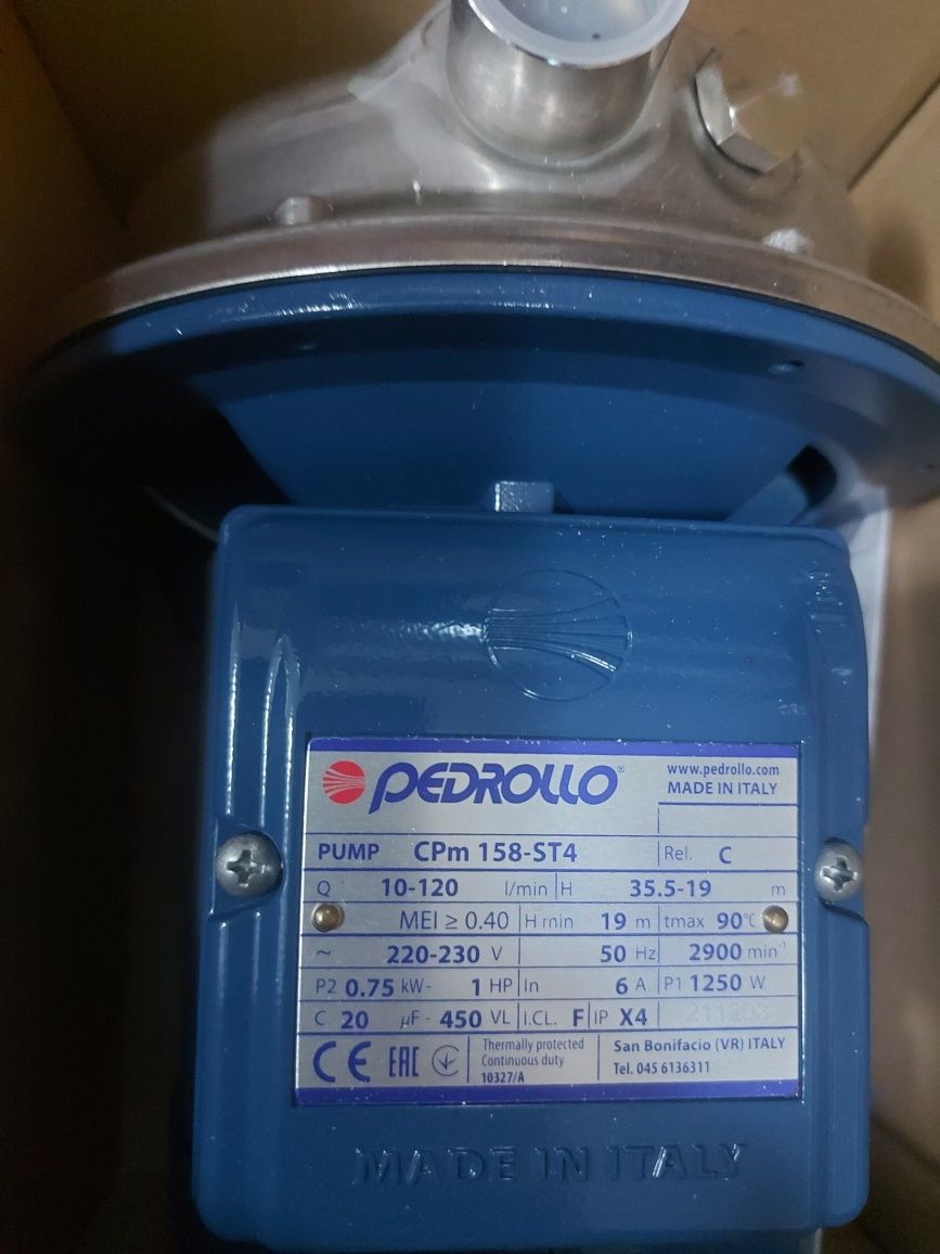 Моноблочний відцентрований насос Pedrollo CPm 158-st4 + контролер