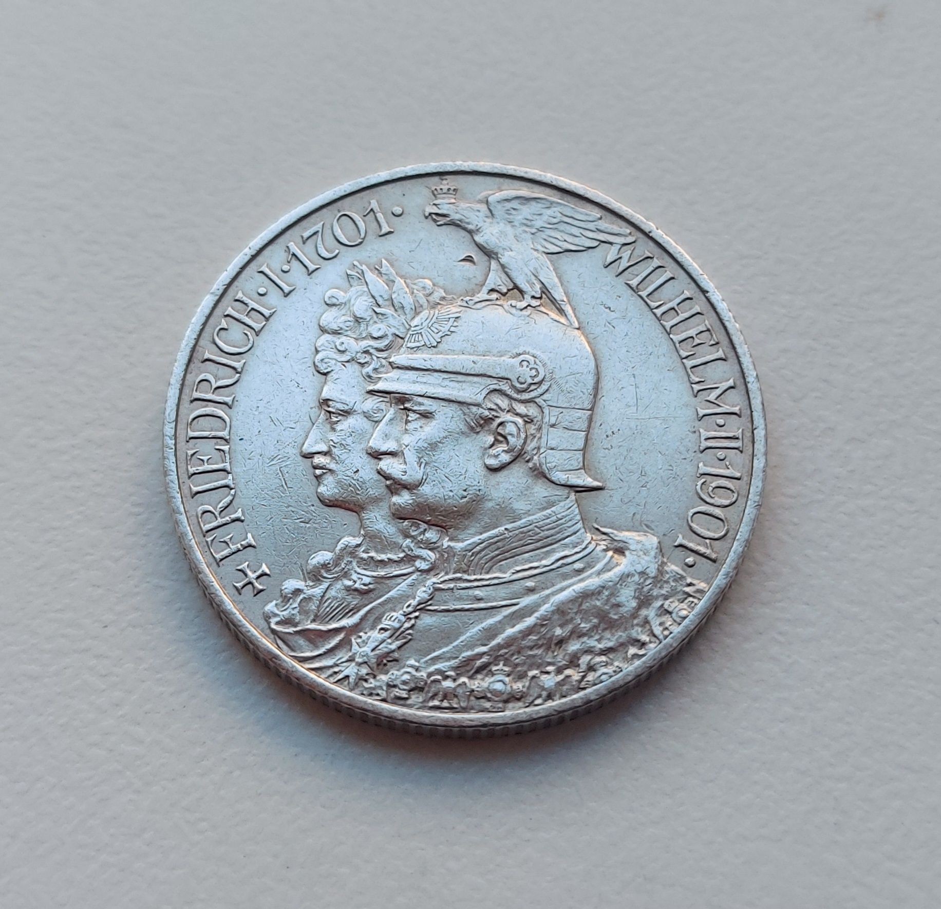 Германская империя 2 марки 1901 г.
200 лет Пруссии серебро