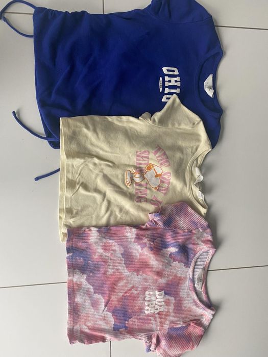 Bluzka koszulka top zestaw dla dziewczynki H&M rozne kolory 146 152