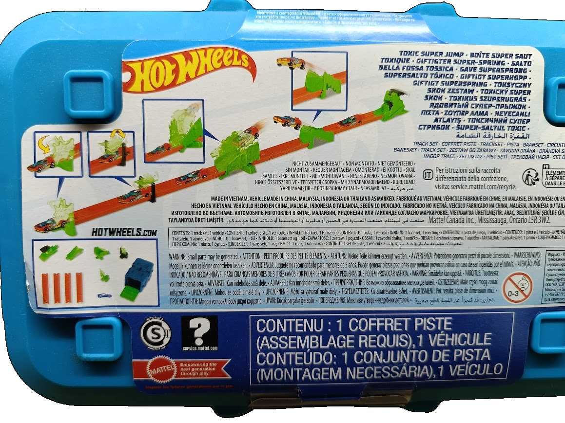 NOWY Zestaw torów HOT WHEELS Track Builder +akcesoria Toxic jump HNJ66