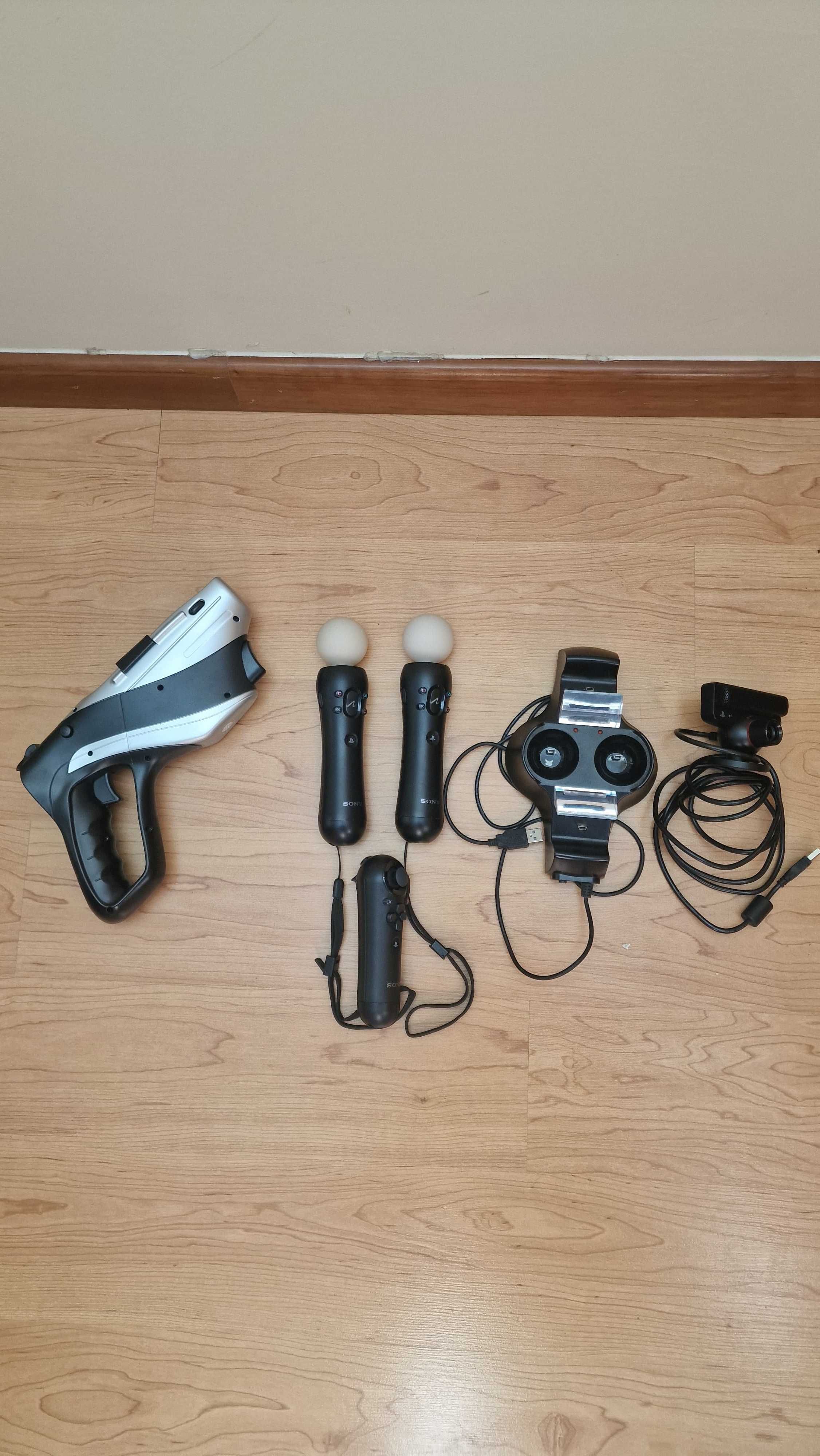 Acessórios PS3/PS4 – Kit PS Move + Microfones SingStar + Câmara