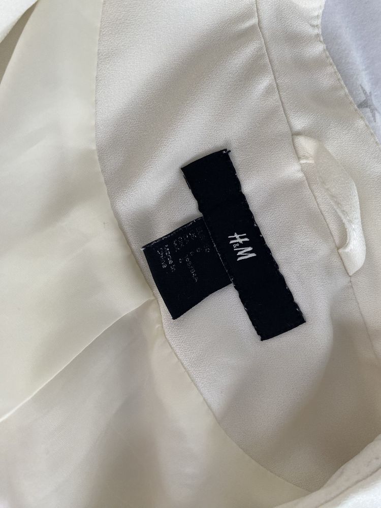 H&M ecru letni biały żakiet roz 36