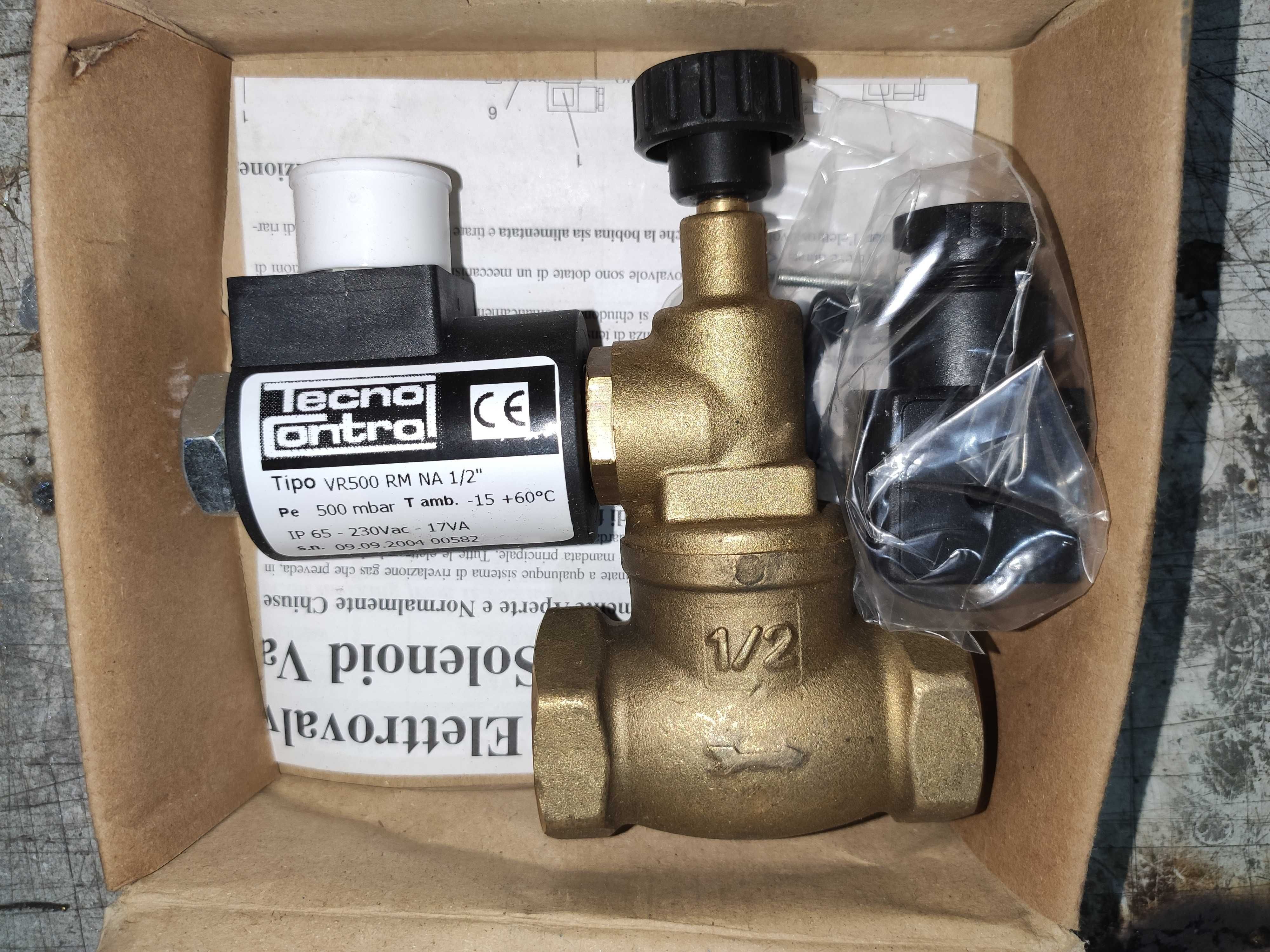 Eletrovalvula solenoide 500mbar 1/2''