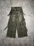 NO FAITH STUDIOS tripp nyc opium archive baggy faded джинси сірі штани