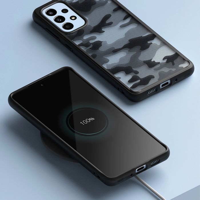Ringke Fusion Matte etui z żelową ramką Samsung Galaxy A73 czarny