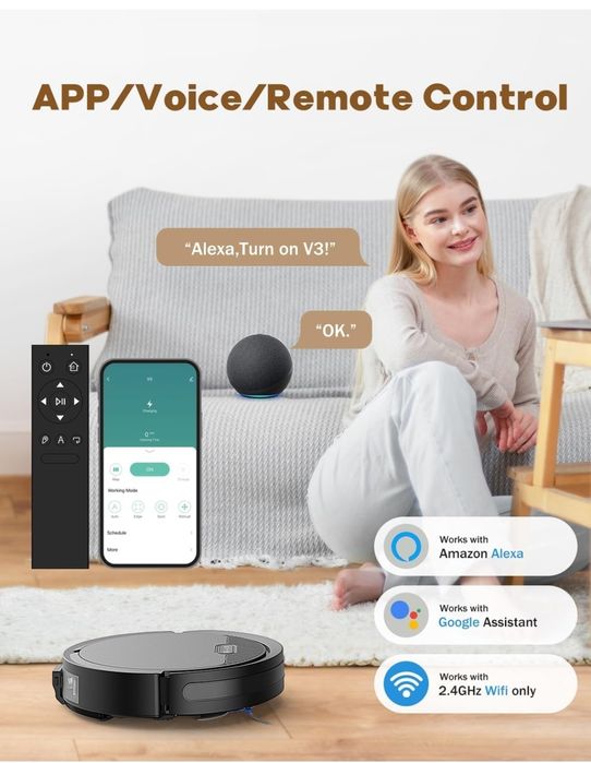 Робот пилосос  V3 2 в 1 робот-пилосос і швабра