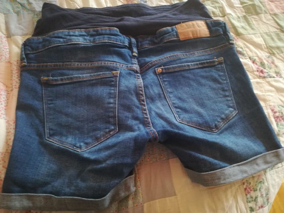 Spodenki ciążowe 40 H&M jeans niebieskie