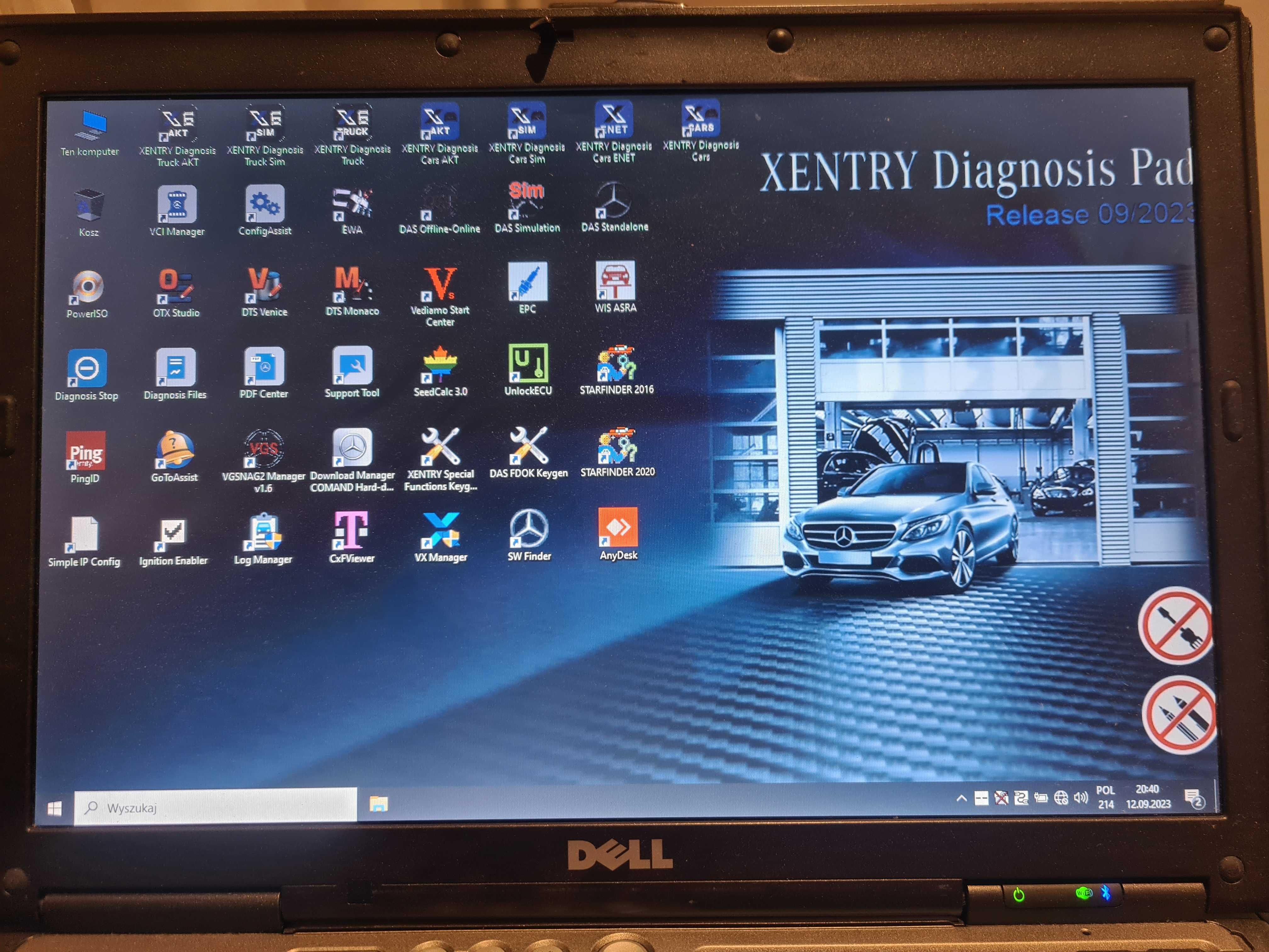 Dell E6320 Diagnosis Mercedes Xentry DAS 09.2023