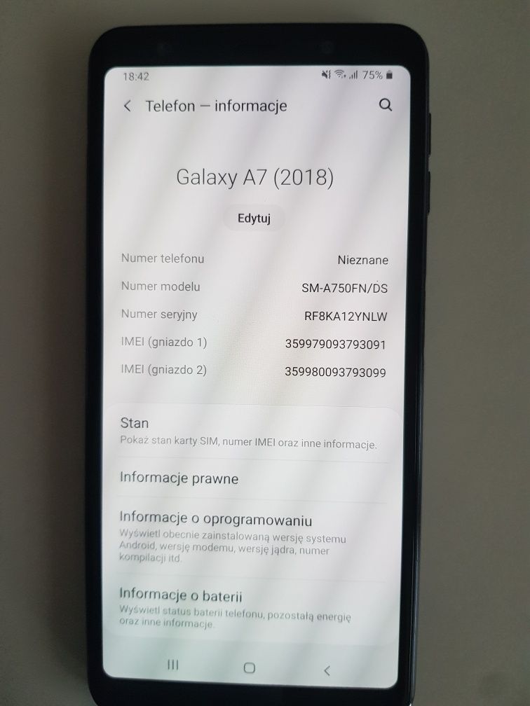 Samsung galaxy A7 duos 64GB