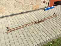 Karnisz podwójny drewniany jasny brąz - stan bardzo dobry - 200 cm