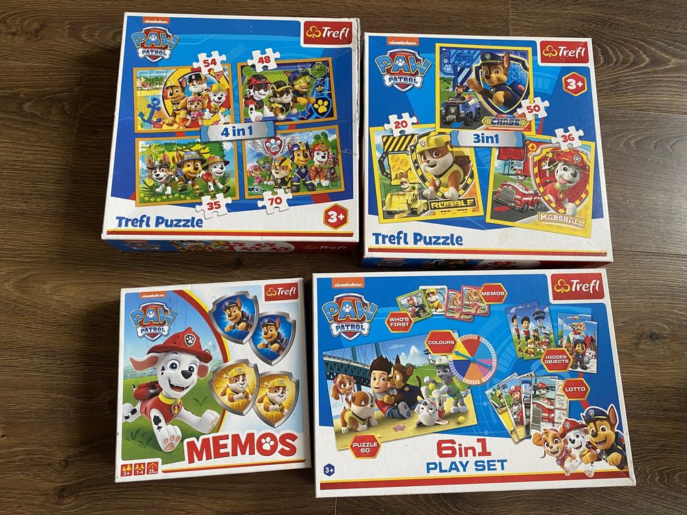 Puzzle gry memo Trefl Psi Patrol zestaw komplet