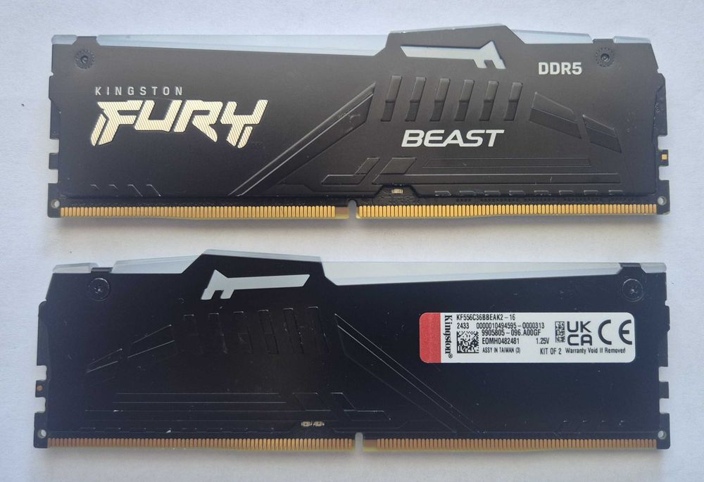 Pamięć RAM DDR5 16GB 5600MHz CL36 KF556C36BBEAK2-16 Kingston Fury RGB