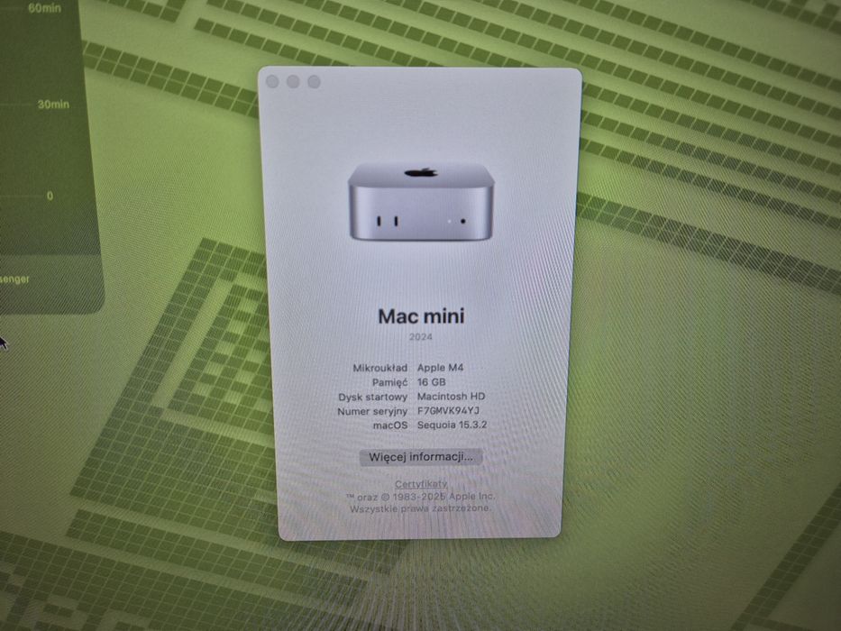 Mac mini M4 16 GB 256 GB + etui podróżne, jak nowy