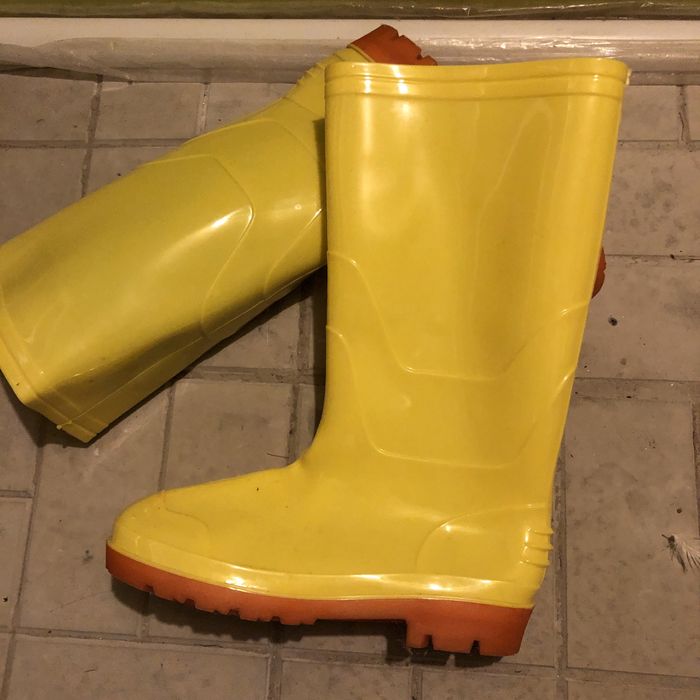 Чоловічі гумові чоботи жовті Резиновые сапоги мужские желтые