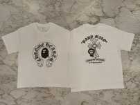 Футболка bape x chrome hearts в наявності тільки чорна л