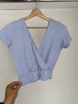 Blekitny crop -top