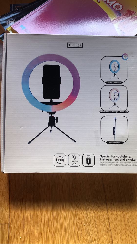 Ring Light com tripé