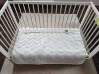 Łóżeczko dziecięce niemowlęce 120x60 Gulliver Ikea materac