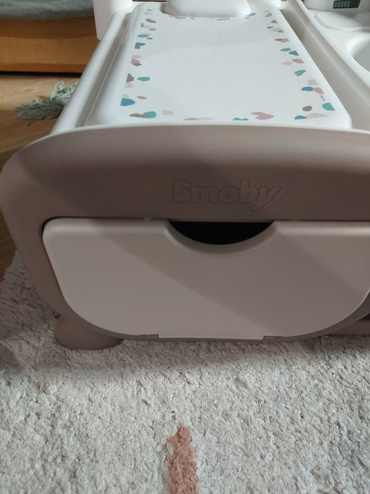 Przewijak krzesełko do karmienia  dla lalek beż pidrowyroż smoby