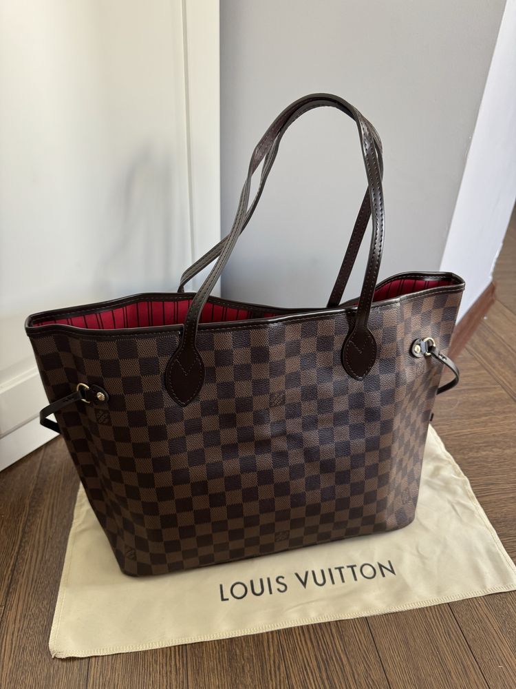Torba torebka brązowa na ramię shopper shopperka lv louis vuitton